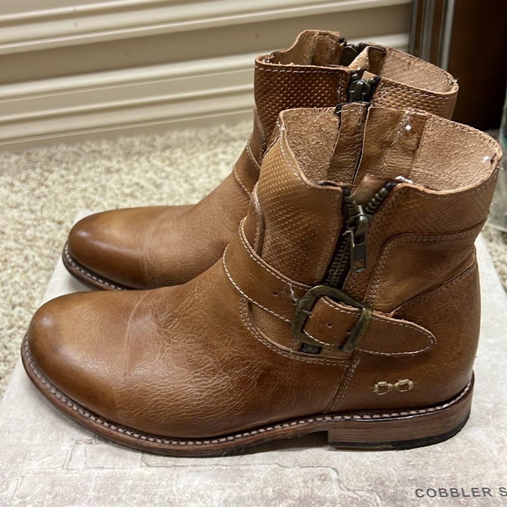 Bed Stu Brown Leather Ankle Boots